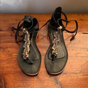 Sigerson Morrison black leather sandals